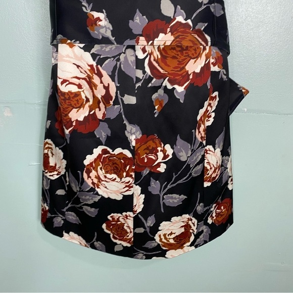 Theory Mod Dress Floral Victoria Belted Shift Mini Work Office Sz 2 - Picture 9 of 12